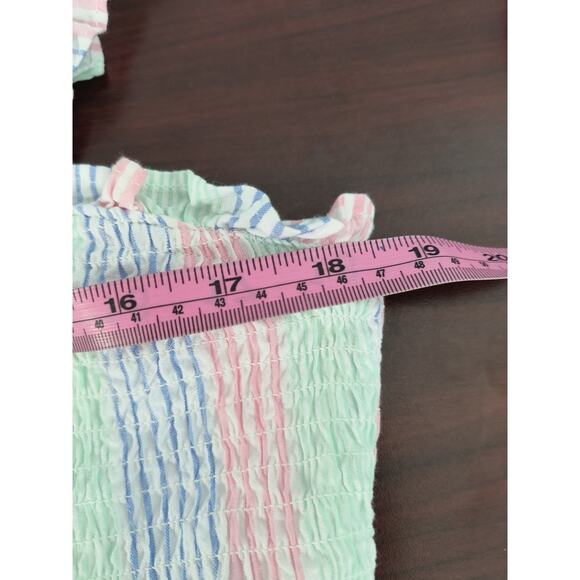 Ruffle Butts Smocked Maxi Dress Women's Sz M Multicolor Striped Tiered Ruffled - Picture 9 of 16